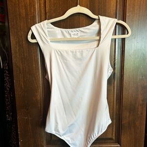 Le Lis Cream Square Neck Bodysuit